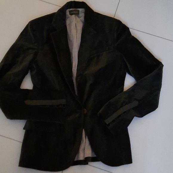 Zadig and voltaire Volver dark green/olive velvet blazer - Picture 1 of 10